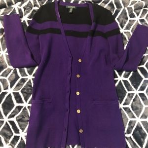 Purple Ralph Lauren Cardigan